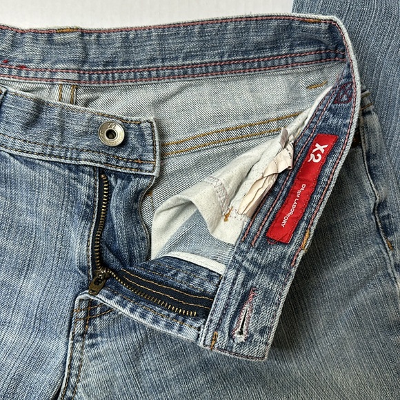 X2 Denim Laboratory | Express Light Wash Fade W10 Flare Leg Jeans | Size 6L - Picture 7 of 11